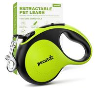 Pecute Laisse Chien Enrouleur 8m, Laisses Rétractables pour Chiens(Jusqu'à 30Kg), avec Un Boutton S'arrêter Bloquer, Ruban en Nylon avec Coutures Réfléchissantes, pour Petit, Moyen et Grand Chiens