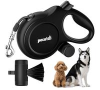 Pecute Laisse Chien Enrouleur, New Classic Laisse Enrouleur 8m, avec Un Boutton S'arrêter Bloquer Jusqu'à 50Kg pour Moyen et Grand Chiens, Noir