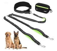 Pecute Laisse Double pour 2 Chiens, Laisse Main Libre avec Sac Banane