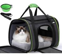 Pecute Sac de Transport pour Chat, Caisse de Transport Chat et Chien avec Coussin Doux, Sac Portable ou Sac à Bandoulière en Tissu pour Un Transport Confortable, Sac Pliable pour Chat