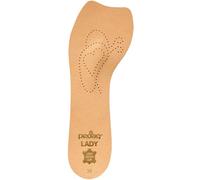 Pedag 121 Lady 3/4 Ultra Thin Leather Self Adhesive Insole for All Heels, Tan, Women's 9 by Pedag