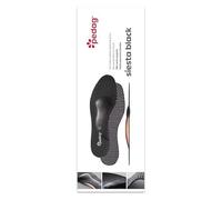 Pedag Siesta lederschuheinlagen Noir pour Chaussures à Talon, Escarpins et pres Chaussures Flexible Pied et marché Actif Contre odeurs de Pieds - Noir, 45 EU