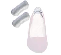 Pedag Stop Padded Leather Heel Grips, Gray, One Pair by Pedag