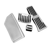 Pedal Caps Couvre-pédales D'accélérateur De Frein Et D'embrayage Repose-pieds Coussinets Pour Tucson TL 2015-2020 Footrest(Silver AT Footrest)