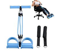 Pedal Puller Resistance Band - 3 Tube Elastic Yoga Strap with Handles, Fitness Resistance Bands for Stretching, Workout Training Equipment for Pilates Gym Sit Ups Home Exercise Strength Training