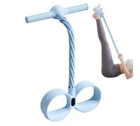 Pedal Resistance Band - 6-Tube Elastic Rope, Multifunction Sit-up Puller with Contoured Foot Pedals, Yoga Training Tool, Pilates Expander, Home Gym Equipment for Abdomen Waist and Leg Stretching