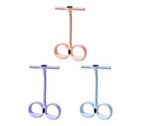 Pedal Resistance Band - 6 Tube Tummy Trimmer Device, Elastic Fitness Expander with Handle, Stretch Training Cord Workout Equipment for Abdomen Waist Abs Arm Leg Slimming Tummy Stretching Training