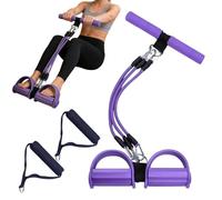 Pedal Resistance Band, Puller Strap, 26.33x10.22 inches Fitness Exercise Band, TPE Workout Trainer with Foam Handles, Full Body Stretch Training Design, Home Gym Pilates Sit Up Equipment