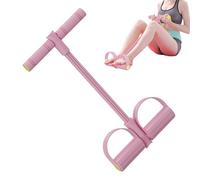 Pedal Resistance Band with Handle - 4 Tube Pedal Ankle Puller Exercise Band, Elastic Tension Rope Fitness Equipment for Home Workout,for Sit Up and Leg Training, Portable Resistancebdominal Shoulder