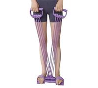 Pedal Resistance Band with Handle - 8-Tube Adjustable Multifunctional Latex Band with Handle | 33 * 51cm Home Workout Equipment | for Gym Fitness Exercise Indoor Outdoor Full Body Stretching Leg