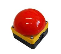 Pedal Switch IP65 Watproof Responder Switch AC/DC Emergency Stop Button Handle Foot Push Self Reset Locked Start Contactor NO/NC(Red Self-Reset,1 PCS_3NO)