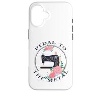 Pedal to The Metal Funny Machine à Coudre Vintage Coque pour iPhone 16