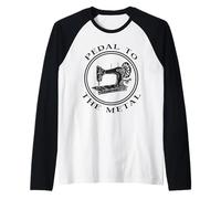 Pedal to The Metal Funny Machine à Coudre Vintage Manche Raglan