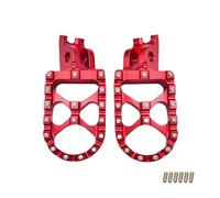 Pédale 1 Paire De Repose-pieds Pour Pédales Moto Pour H-ONDA CRF 150R 2004-2018 2019 2020 2021 / 250M 2012-2016 2017 2018, Accessoire(Rosso)