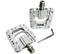 Pédale 7.4cm Alliage Alu Pliable 3 Roulements Pédale 7.4cm Alliage | Structure pour robuste alliage, étanche et antirouille, idéal rangement vélo, compatible ville route, argent