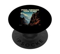 Pédale à Travers Vos peurs Aventure Cyclisme PopSockets PopGrip Adhésif