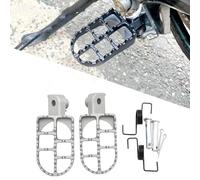 Pédale Accessoires Moto Universels Pour Y-AMAHA PW50 PW80 TW200 Repose-pieds(Silver)