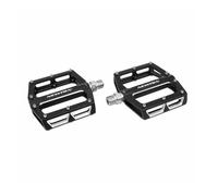 Newton Pédale BMX-VTT Descente Noir – Alu CNC, Roulements – Filetage 9/16 – Picots Argent (Paire)