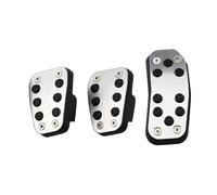 Pédale Capuchons Repose-pieds Pour Pour Fiesta MK7 2009-2015 AT MT Couvercle Pédale Alliage Caoutchouc KIQI Pédales Voiture Adaptées(MT without rest)