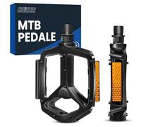 Pédale COICER pour Vélo avec Bandes Réfléchissantes, Pédales de Vélo Antidérapantes pour VTT, Plates Pédales Ultralégères pour VTT, Pédales de Vélo de 9/16 Pouce pour Vélo de Route, VAE, Vélo de Ville