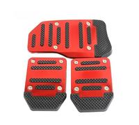 Pédale D'accélérateur Couvre-pédale De Voiture Universel 3 Couleurs Rouge Argent Bleu Alliage D'aluminium pour Pédale De Frein De Voiture Extensions Pédales(Manual Red)