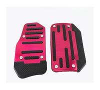Pédale D'accélérateur Couvre-pédale De Voiture Universel 3 Couleurs Rouge Argent Bleu Alliage D'aluminium pour Pédale De Frein De Voiture Extensions Pédales(Automatic Red)