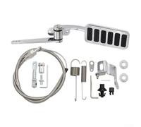 Pédale d'accélérateur en aluminium avec kit de câble d'accélérateur en acier inoxydable et manchon de 61 cm, câble et support de carburateur, remplacement direct pour voiture, taille 5,1 x 11,4 cm