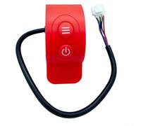 Pédale d'accélérateur en silicone ABS pour scooters électriques X6 X8 X9 Interrupteur intégré adapté à la ligne et à la tension (mâle rouge)