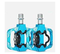 pédale d'accélérateur Pédales de vélo de route VTT SPD System, roulements antidérapants, accessoires de cyclisme Pédale de voiture(086 Blue)