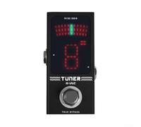 Pédale d'accordeur chromatique pour guitare et basse, avec boîtier compact en métal, système True Bypass, affichage LED, précision demi-ton 0,5 pour musiciens