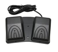 Pédale de commande à double pied, 250V AC 16A pédale de commande à double pied avec cordon d'alimentation de 2m, pédale de commande à double pied étanche et autobloquante