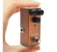 Pédale de delay numérique pour guitare électrique,compacte et portable,avec boutons de temps,de niveau et de répétition,mini bloc simple DC 9V,en métal,adaptée aux performances de guitare électrique