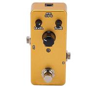 Pédale de Distorsion Mini Guitare électrique Classique Effet Bloc Unique Coque en métal à 3 Boutons Ton Chaud Lisse Performance Musicale Polyvalente Robuste et Durable Jaune