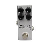 Pédale De Distorsion Portable, Compresseur, Effet Guitare, Mini C4 True Bypass, Alliage D'aluminium, Basse, Adaptateur 9v