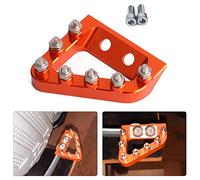 Pédale de Frein Arrière Moto,CNC en Aluminium Embout-Orange