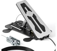 Pédale de frein universelle côté passager pour voiture - Dispositif d'aide au conducteur en acier inoxydable avec support réglable, pédale grande surface, système de roulement double - Idéal pour