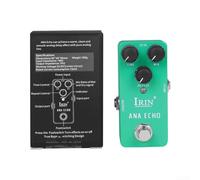 Pédale de guitare avec six effets intégrés dont Wah Distortion Overdrive Delay Reverb et Compresseur pour variété de tonalités (RS10 Vert)