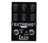 Pédale de guitare en alliage d'aluminium Overdrive Distortion Bleu Noir | Égaliseur 10 bandes, distorsion overdrive, simulation de retard 3D, mise en forme de tonalité large, réponse haute