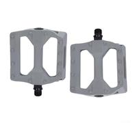 Pédale de montagne pour vélo, pédale en plastique nylon avec roulements DU, 10 x 10 cm, ABS léger + corps en métal pour composants de cyclisme compatibles avec 15 mm (gris)