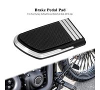 Pédale de Moto Couvre-pédale de Frein CNC for Moto, Repose-Pied Noir/adapté for Harley Softail Fat Bob FXDF Street Bob FXFB FXFBS 2018-2021 2022 2023(Brake Pedal Pad A)
