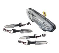 Pédale de Moto Support de plaque d'immatriculation pour clignotants et feux de stop, compatible avec Yamaha Tracer 9 GT 2021-2024 Accessoires de moto(G.Clear Tail Flaser)