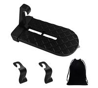 Pédale de porte 1 pièce,2 crochets,1 sac de rangement,pédale de porte pliable,pédale de porte avec serrure à chape,Convient à la plupart des modèles de voiture (noir)