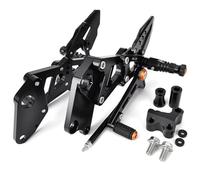 Pédale de repos Repose-pieds Arrière Réglables Pour Moto Pour RC390, RC200, RC125, RC 390, 200, 125, 2022 2023, Accessoires Pour Pédales(Orange)