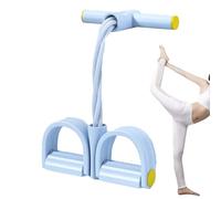 Pédale de résistance avec poignée - 4 tubes élastiques d'exercices | Pédale Ankle Puller Elastic Tension Rope | Full-Body Fitness Equipment for Sit-Ups, Arms, Legs, Abdominal & Back Workout | Yoga