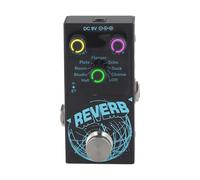 Pédale de réverbération numérique pour guitare et basse, 9 effets intégrés avec True Bypass, Decay réglable et mélange humide/sec, boutons lumineux, BT 5.4, boîtier en métal, noir
