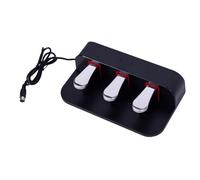 Pédale de sustain antidérapante triple pédale pour clavier piano électrique performance noir 30 x 7,5 x 17 cm