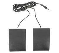 Pédale de Sustain de Batterie à Double Commande 3, 5mm Noire Abs