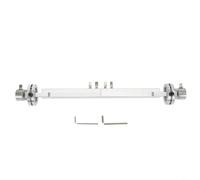 Pédale de tambour double arbre d'entraînement en métal - Barre de connexion universelle pour kit de batterie et pièces de percussion - Pièce de rechange argentée de 370 mm pour musiciens