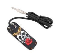 Pédale de tatouage en acier inoxydable - Pédale de contrôle en forme de tête de mort - Machine d'alimentation pour cordon d'alimentation - Accessoire de tatouage (1 pièce)