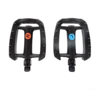 Pédale de vélo pour VTT, route et vélos pliants avec réflecteur et roulement DU, fabriquée en acier et ABS, design ultra léger pour des options de remplacement fiables (noir)